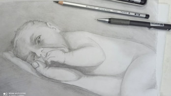 Картина карандашом Ребенок