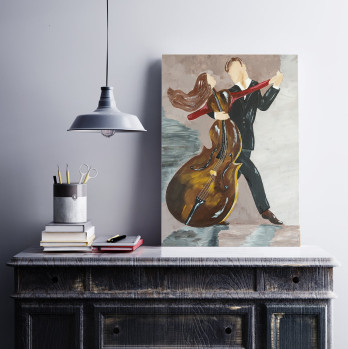 Картина акварелью Интерьерная картина "Танго"