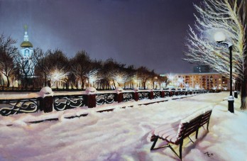 Картина маслом Winter Evening