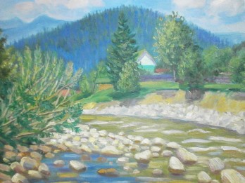 Картина маслом Карпати