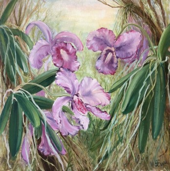 Картина маслом Джунгли. Орхидеи