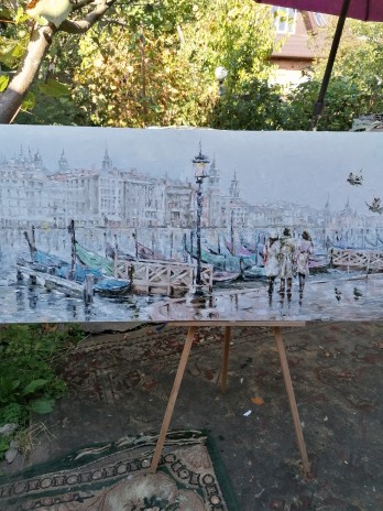 Картина маслом Венеция