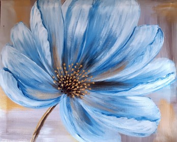 Картина акрилом Синий цветок