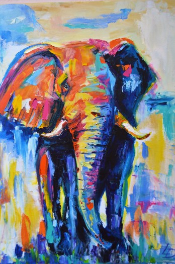 Картина маслом "Magic elephant"