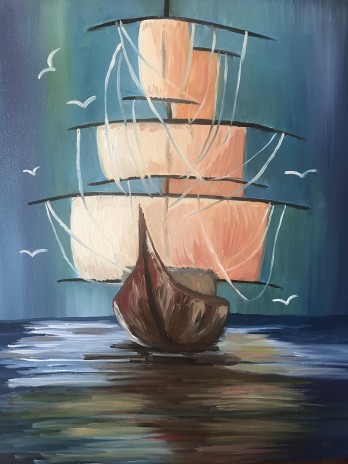 Картина маслом Корабль