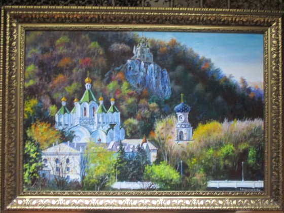 Картина маслом "Святогорская лавра"