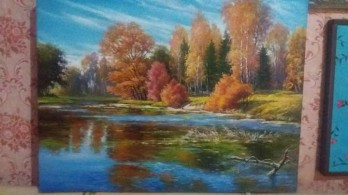Картина маслом Золотая осень