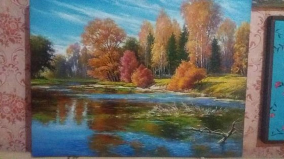 Картина маслом Золотая осень