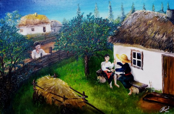 Картина маслом За твором Т.Г.Шевченка " Сотник"