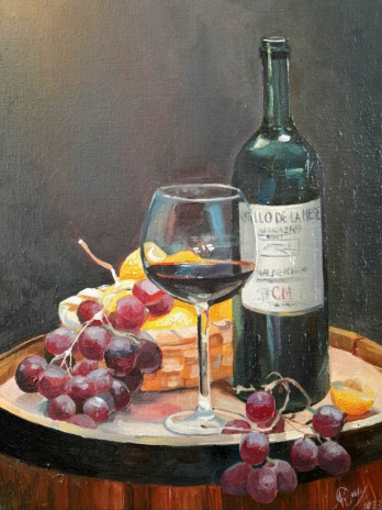 Картина маслом Натюрморт з виноградом