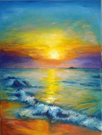 Картина маслом " Sea "
