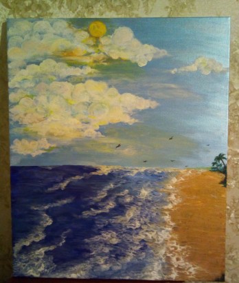 Картина акрилом Море у берегов Индии