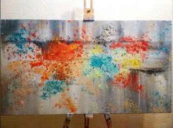 Картина маслом  Карта мира