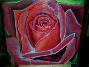 Картина маслом Бархатна роза