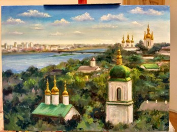 Картина маслом Киево- Печерская лавра