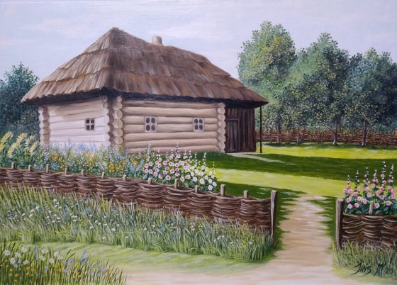 Картина маслом "Rural landscape" 