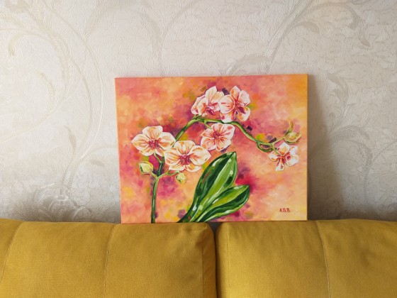 Картина маслом Вечно цветущие орхидеи 