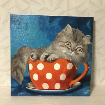 Картина маслом Котёнок