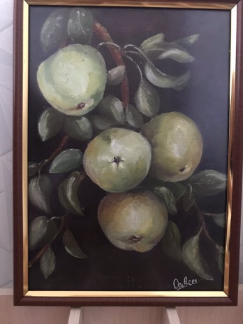 Картина маслом Сочные яблоки