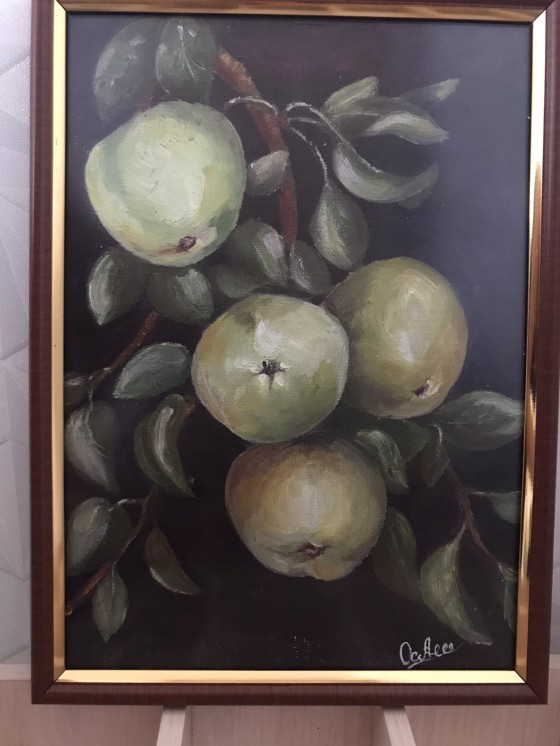 Картина маслом Сочные яблоки