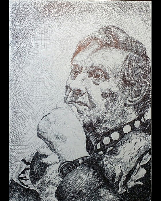 Картина  Р. Виктюк - портрет по фото