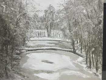 Картина маслом Зимний парк