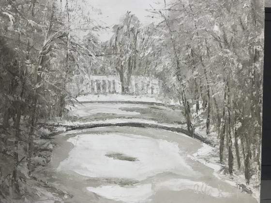 Картина маслом Зимний парк