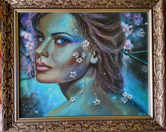 Картина пастелью Весна