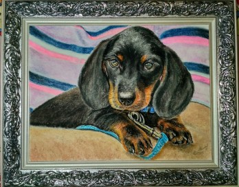 Картина пастелью Соня