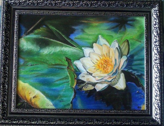 Картина пастелью Лилия