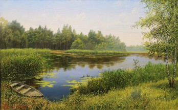 Картина маслом Лето у реки
