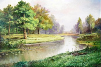 Картина маслом Розовое утро