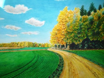 Картина акварелью Осіння рапсодія