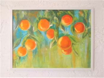 Картина акрилом "Апельсиновое дерево"
