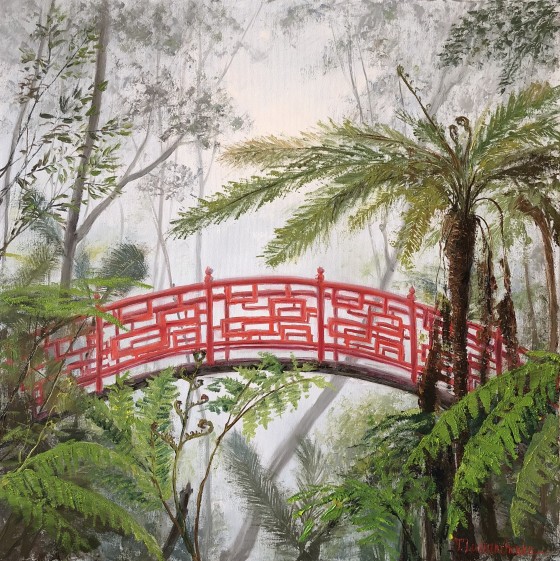 Картина маслом Мостик в джунглях