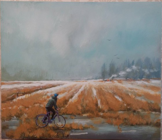 Картина маслом "Придумал себе одиночество"