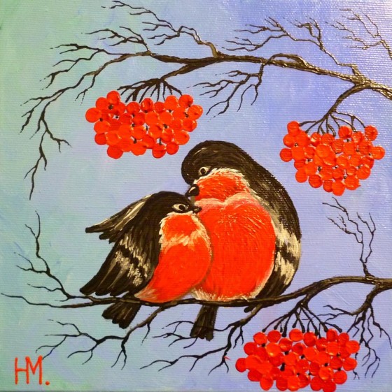 Картина маслом Счастливы вместе