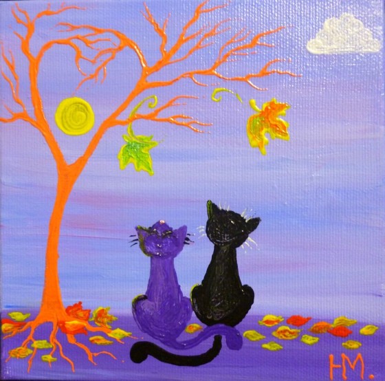 Картина акрилом Яркий мир любви