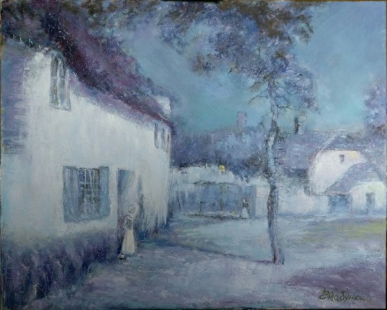 Картина маслом Сиреневая ночь