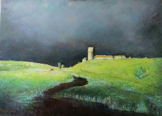 Картина маслом После дождя