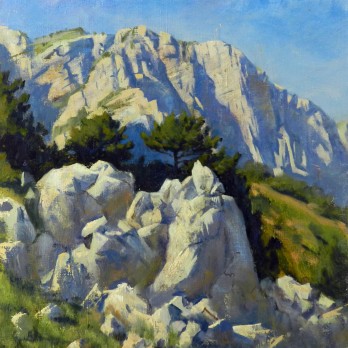 Картина маслом В крымских горах