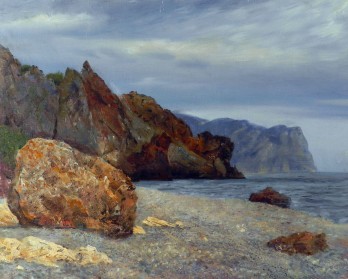 Картина маслом Пасмурный день