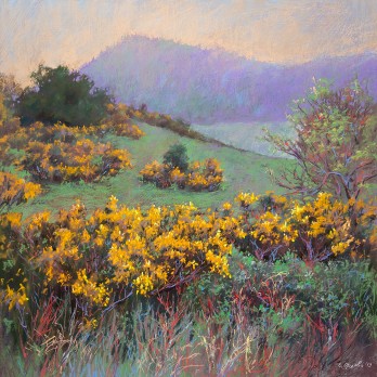 Картина пастелью Цвет мая. Шотландия