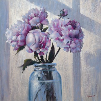 Картина пастелью Розовый жемчуг