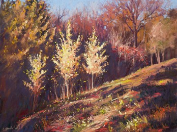 Картина пастелью Осеннее трио