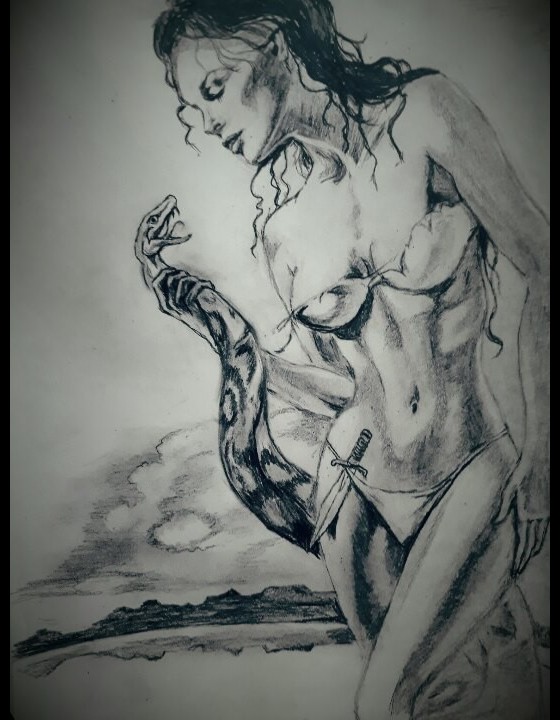 Картина карандашом Девушка 