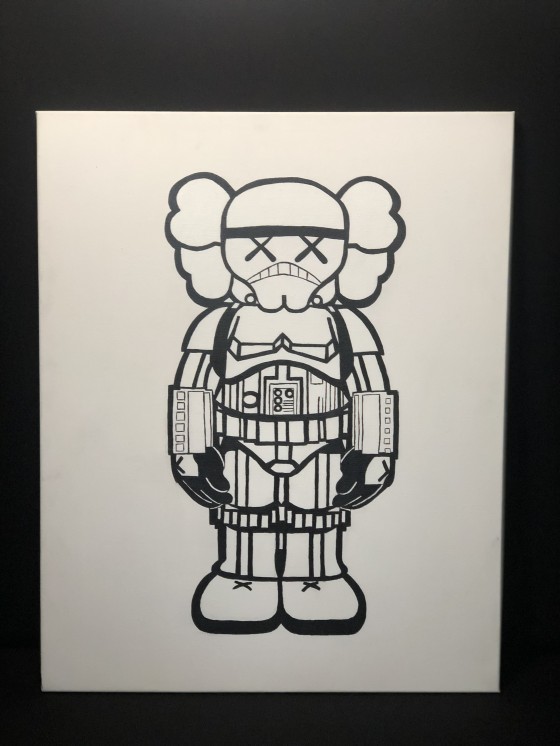 Картина акрилом Kaws