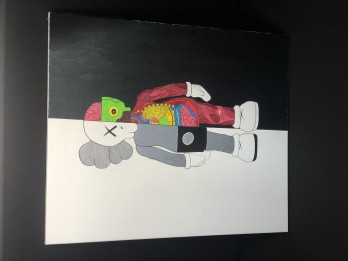 Картина акрилом Kaws