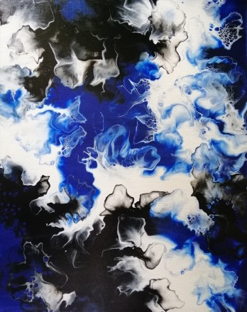 Картина акрилом Синева