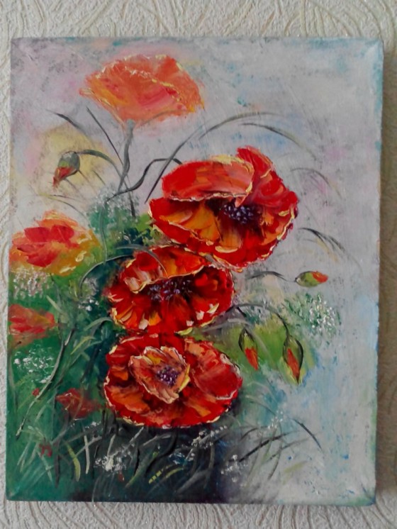 Картина маслом Маки